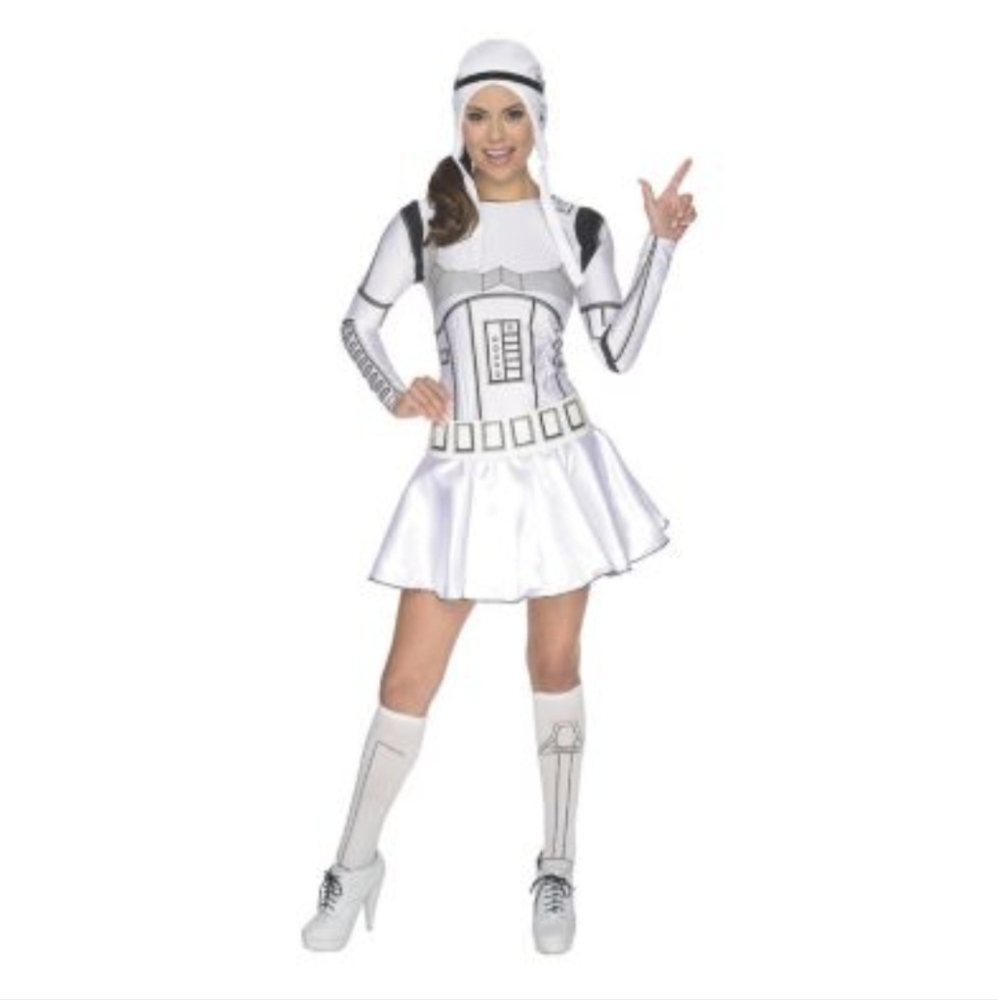 Rubie's Disney Star Wars White and Black Stormtrooper Mini Dress Costume